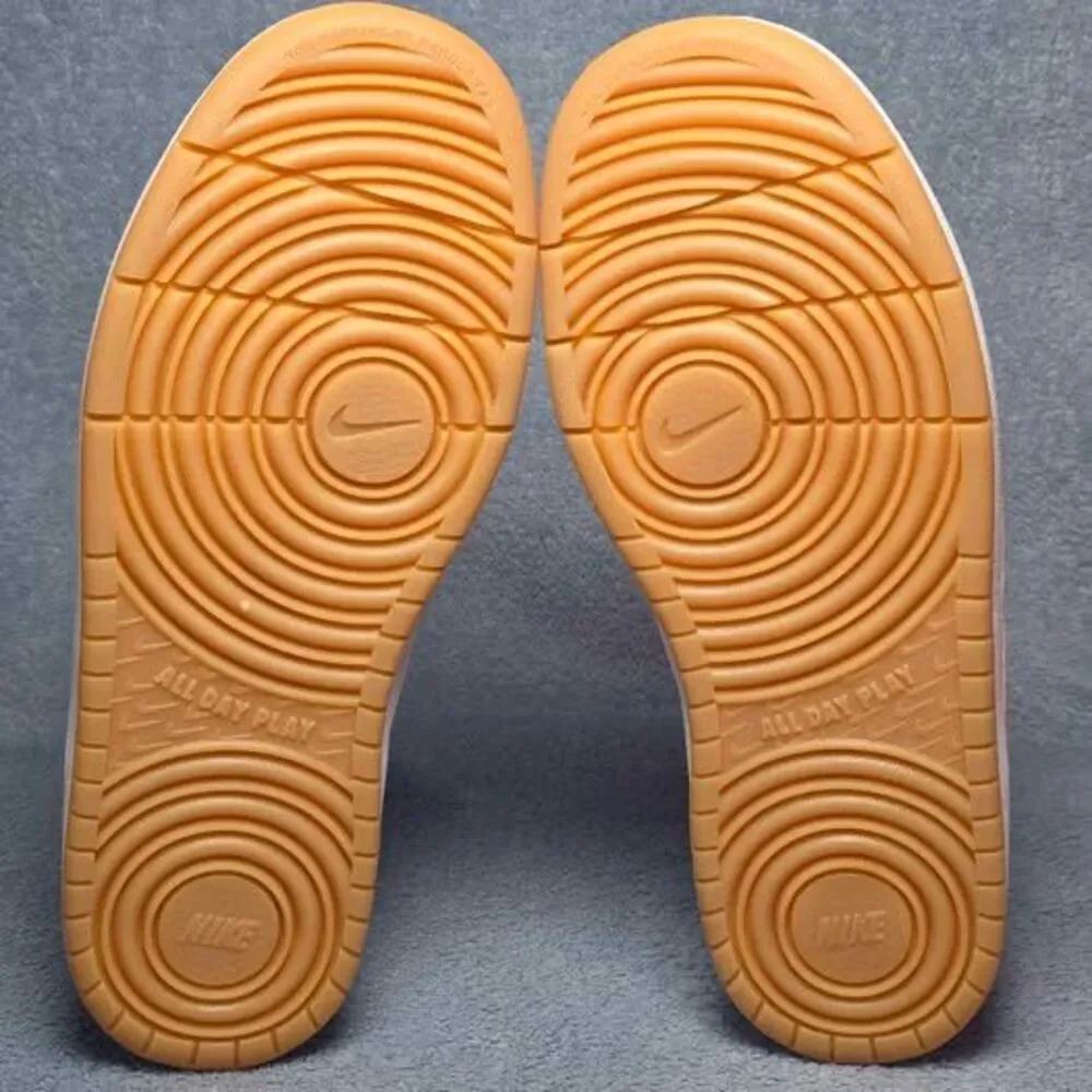 Nike Court Borough Low 2 GS White Orange Youth Size 5Y or Womens Size 6.5